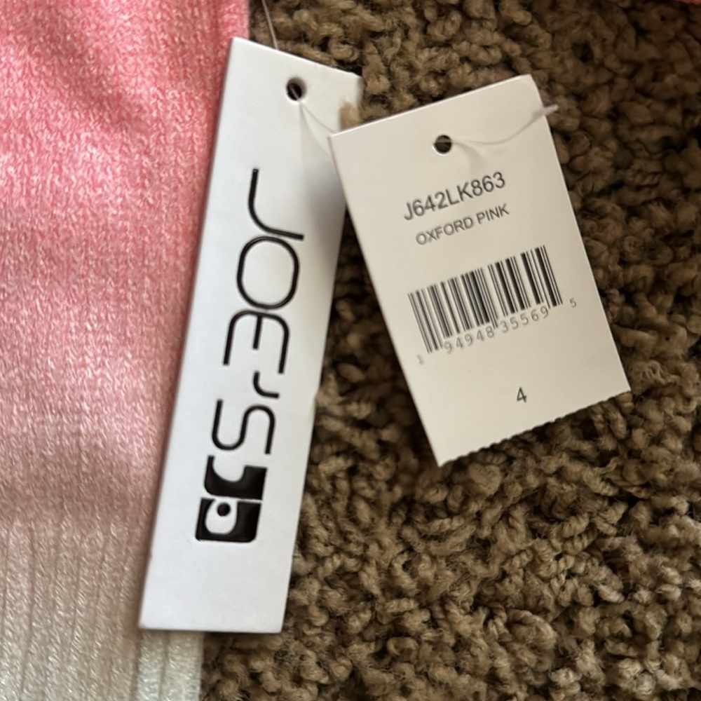 NWT ~ JOE’S GRADIENT PINK V-NECK LONG-SLEEVED BUTTON SWEATER - Picture 5 of 7